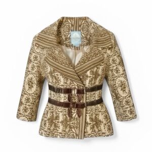 Tracy Reese Patterned Belted Blazer Jacket 4